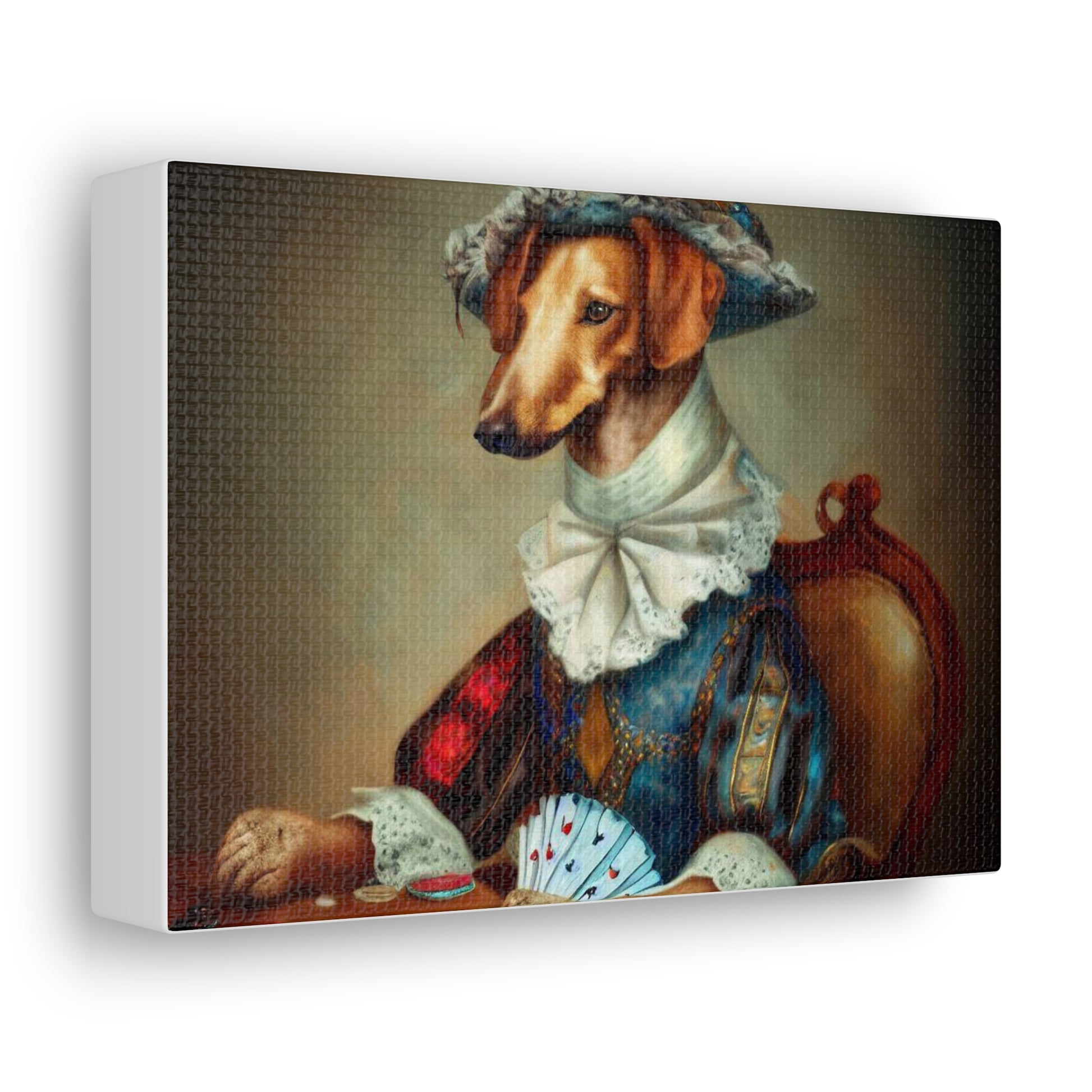 Fancy Dog, Canvas Dog Art, Dog Wall Art, Canine Canvas Art,Canvas Gallery Wraps, Pet Art, King Dog - SaviTraviDesigns