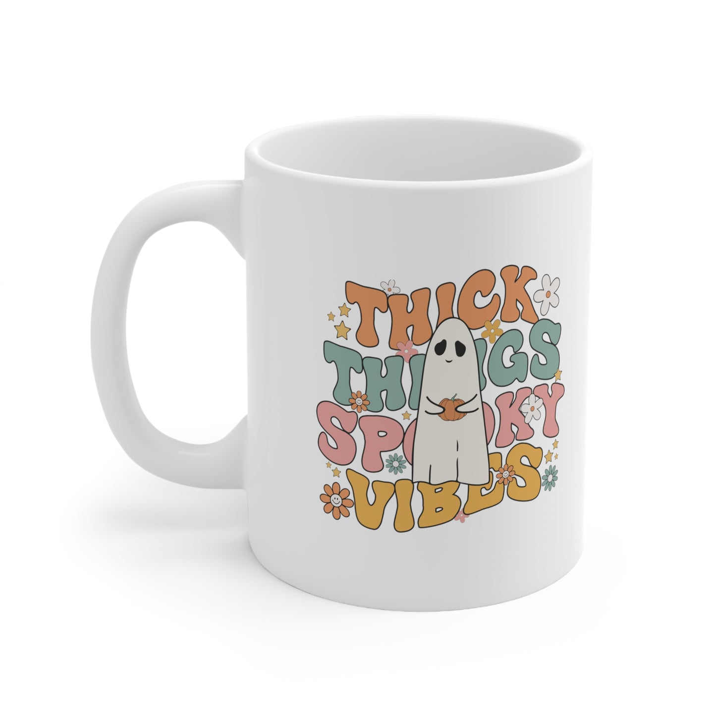 Spooky Vibes, Personalized Mug Designs, Creative Coffee Cups, Unique Mug Artwork, Printed Coffee Mugs, Artist-Designed Mugs 11oz