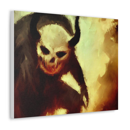 Halloween art, Demon canvas prints, Scary Halloween decor, Halloween home decor, Halloween wall, Gothic wall decor, Canvas Gallery Wraps - SaviTraviDesigns