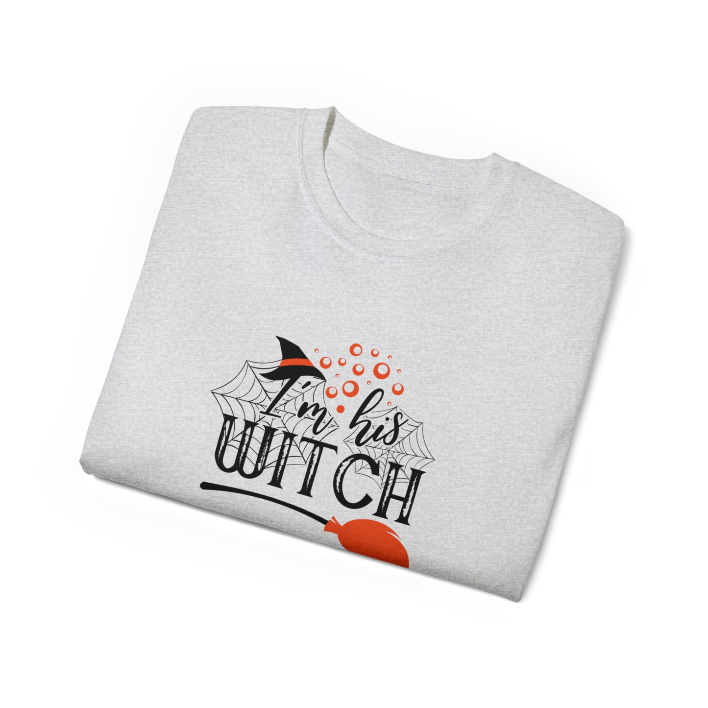 I'm His Witch, Halloween Graphic Shirts, Spooky Halloween Shirts, Scary Halloween Shirt Designs, Cute Halloween Graphic Tees, Funny Halloween Shirt Ideas - SaviTraviDesigns