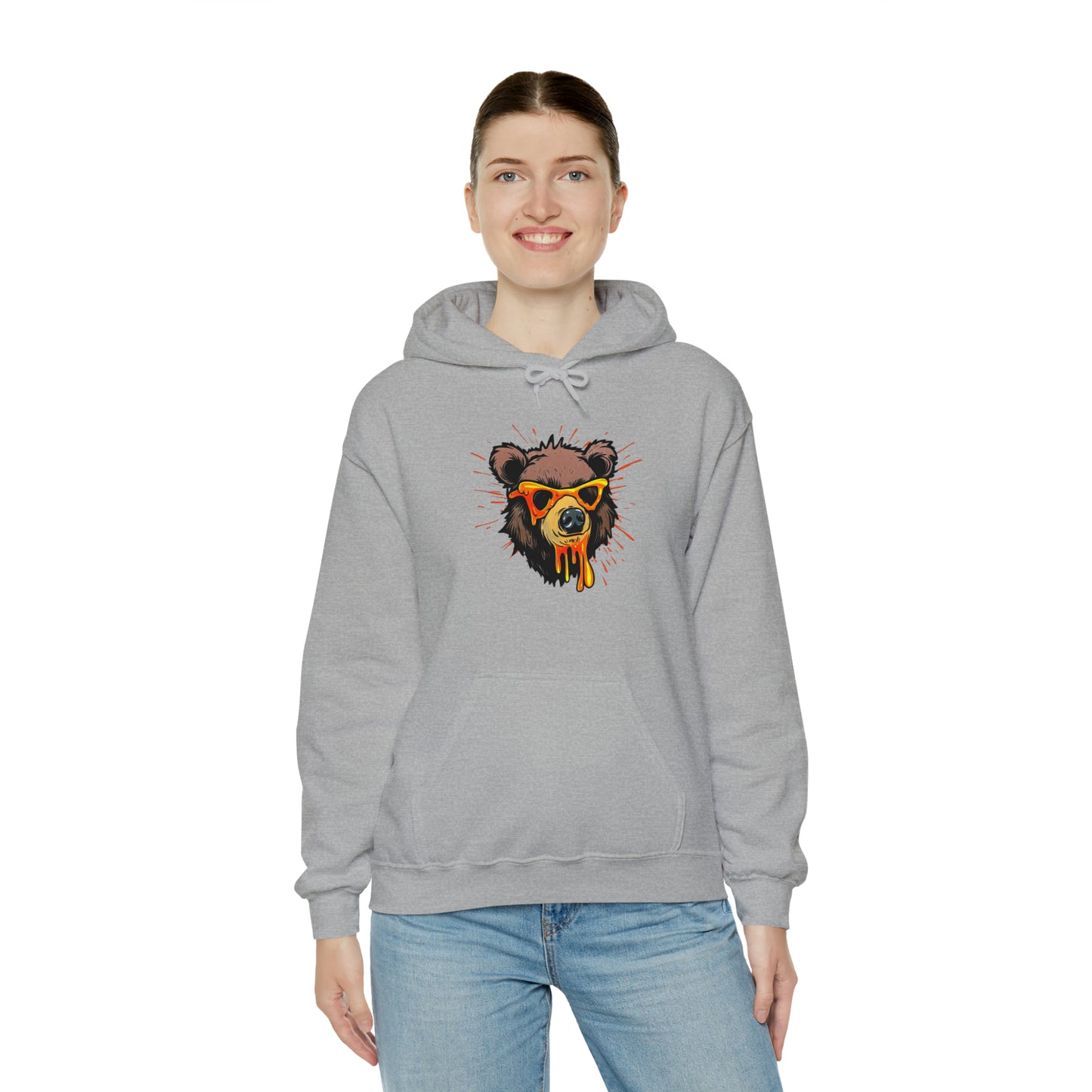 Bear Hoodie, Graffiti Graphic Shirt, Street Art, Urban Art, Unisex Heavy Blend™ Hooded Sweatshirt,