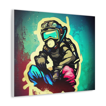 Gasmask, Graffiti Artist, Graffiti art prints, Street art canvas, Urban art decor, Graffiti-style wall art, Graffiti canvas prints, Street art posters - SaviTraviDesigns