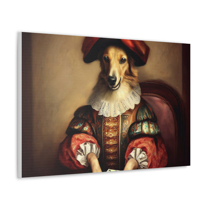 Fancy Dog, Canvas Dog Art, Dog Wall Art, Canine Canvas Art,Canvas Gallery Wraps, Pet Art - SaviTraviDesigns