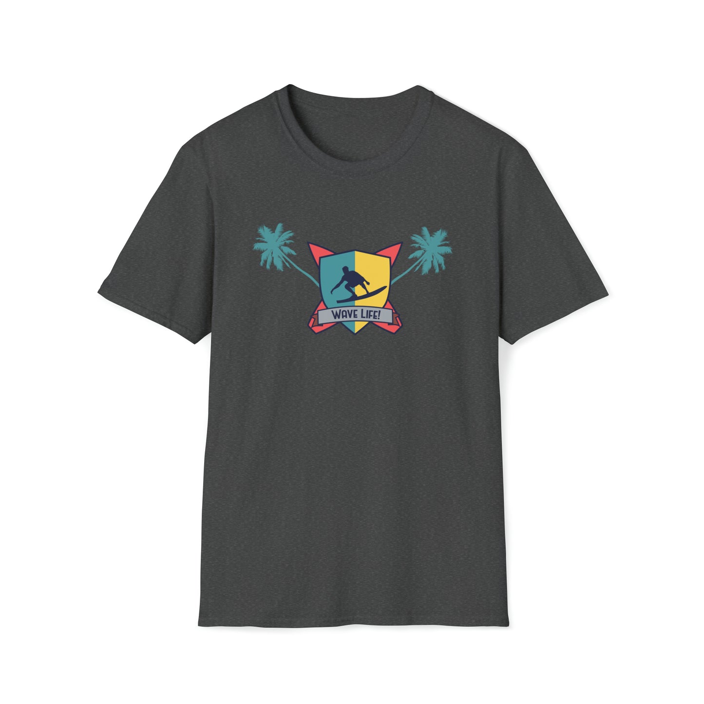 Wave Life Surfing |Beach Lifestyle Shirts | Summer Vibe Apparel Dark Heather