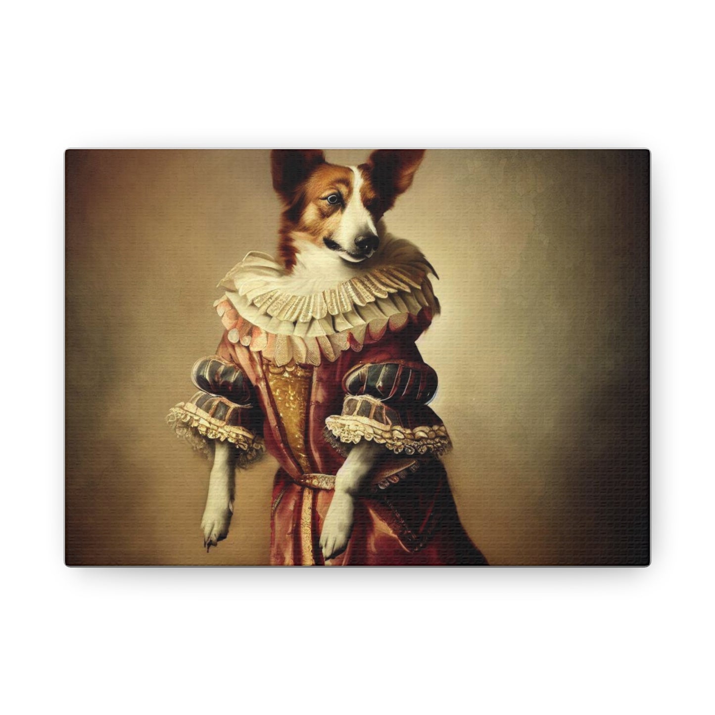 Fancy Dog, Canvas Dog Art, Dog Wall Art, Canine Canvas Art,Canvas Gallery Wraps, Pet Art 7" x 5" Premium Gallery Wraps (1.25″)