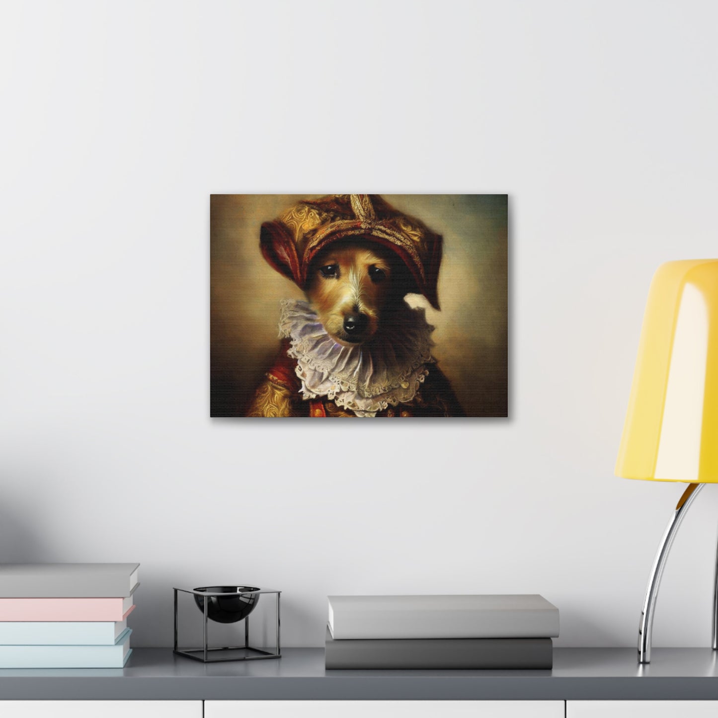 Fancy Dog, Canvas Dog Art, Dog Wall Art, Canine Canvas Art,Canvas Gallery Wraps