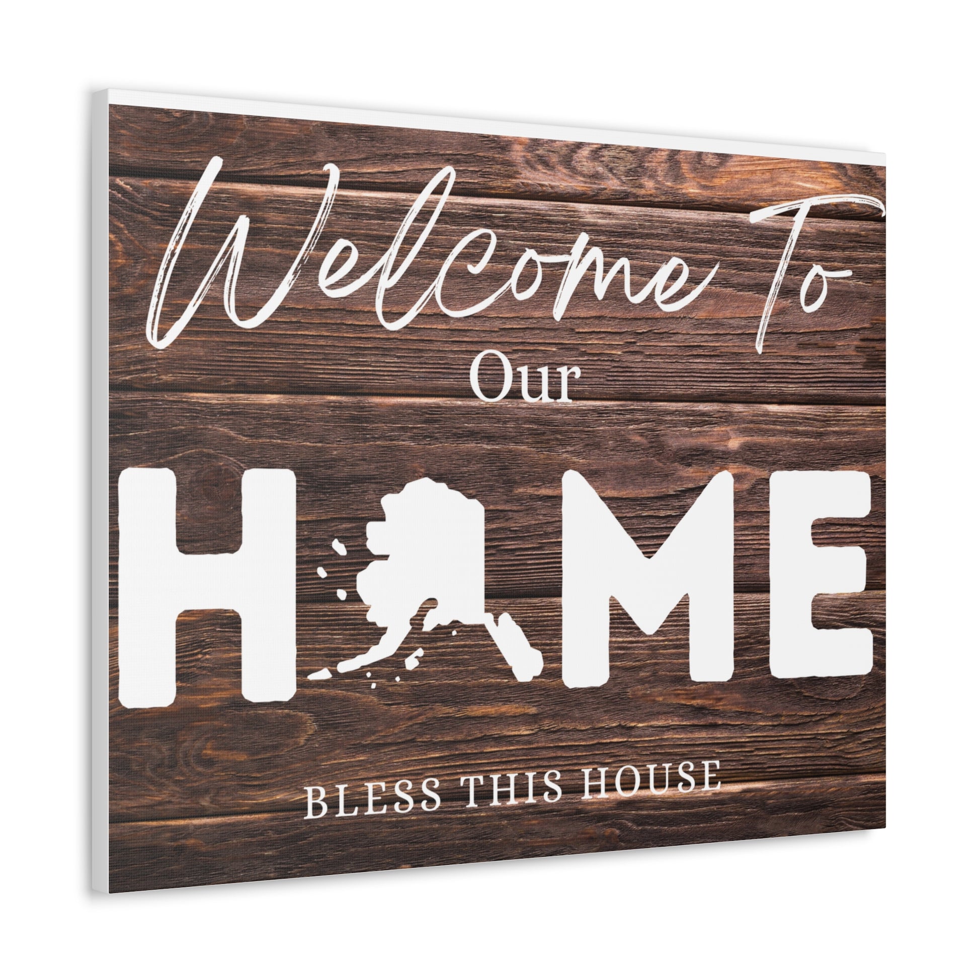 Alaska, Rustic Welcome to Our Home Sign, Our first home Sign, New Home Sign, Housewarming Gift, Personalized Home, Wood Signs, Wall Decor