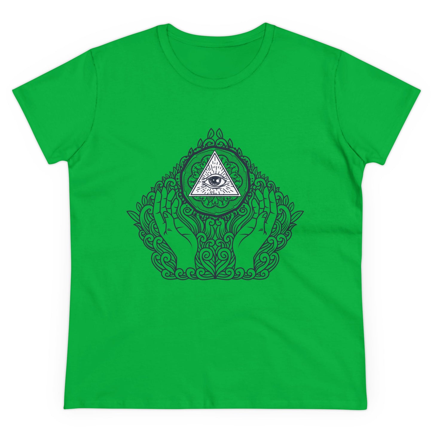 Meditation T-Shirts, Yoga Graphic Tees, Mindfulness Apparel, Zen T-Shirts, Spiritual Shirts, Chakra Tees, Womens T-Shirt Irish Green