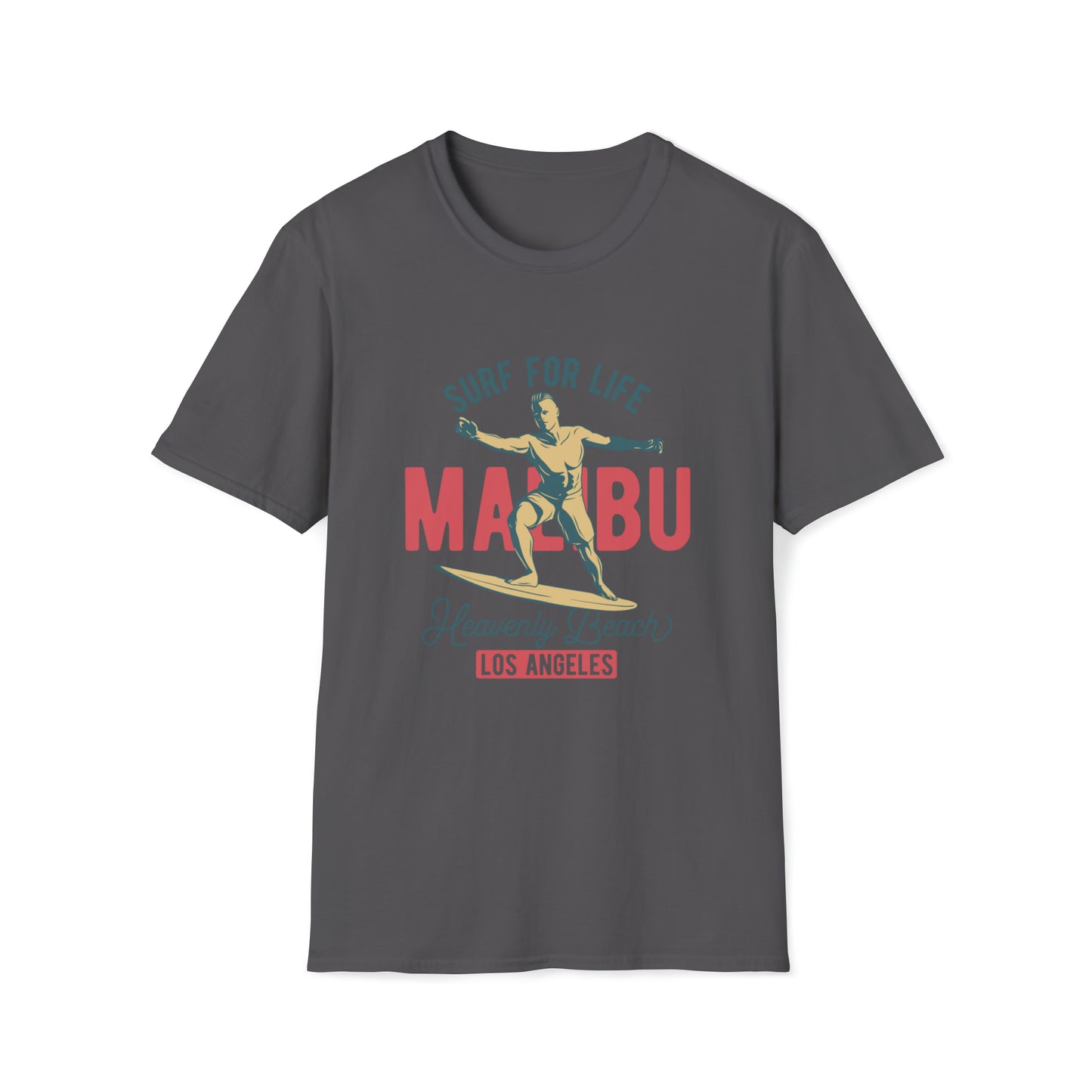 Malibu Heavenly Beach |Beach Lifestyle Shirts | Summer Vibe Apparel Charcoal