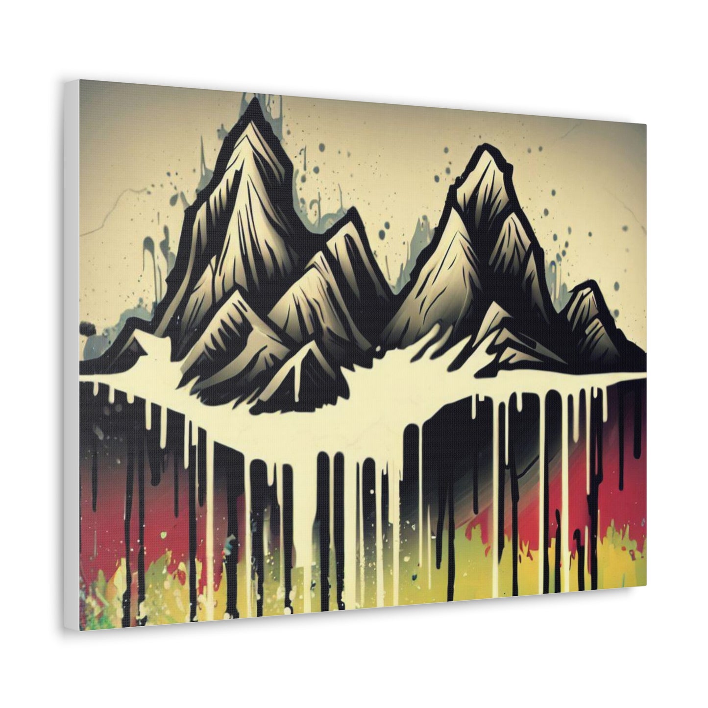 Mountain Waterfall, Graffiti-inspired home decor, Modern street art prints, Graffiti wall art, Street art canvas art, Graffiti artist prints - SaviTraviDesigns