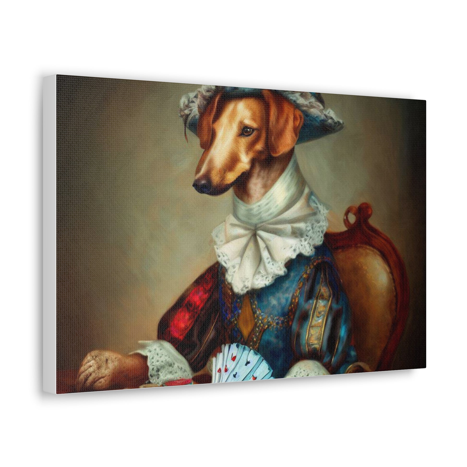 Fancy Dog, Canvas Dog Art, Dog Wall Art, Canine Canvas Art,Canvas Gallery Wraps, Pet Art, King Dog - SaviTraviDesigns