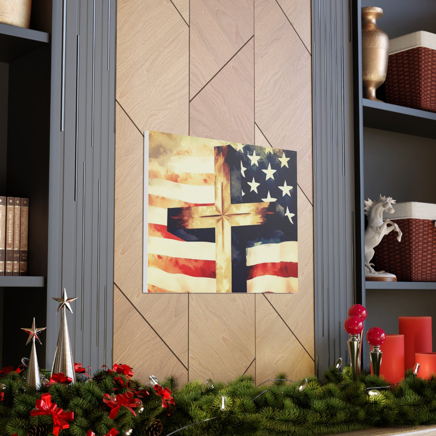 Christian wall art, Flag wall art, Canvas Gallery Wraps - SaviTraviDesigns