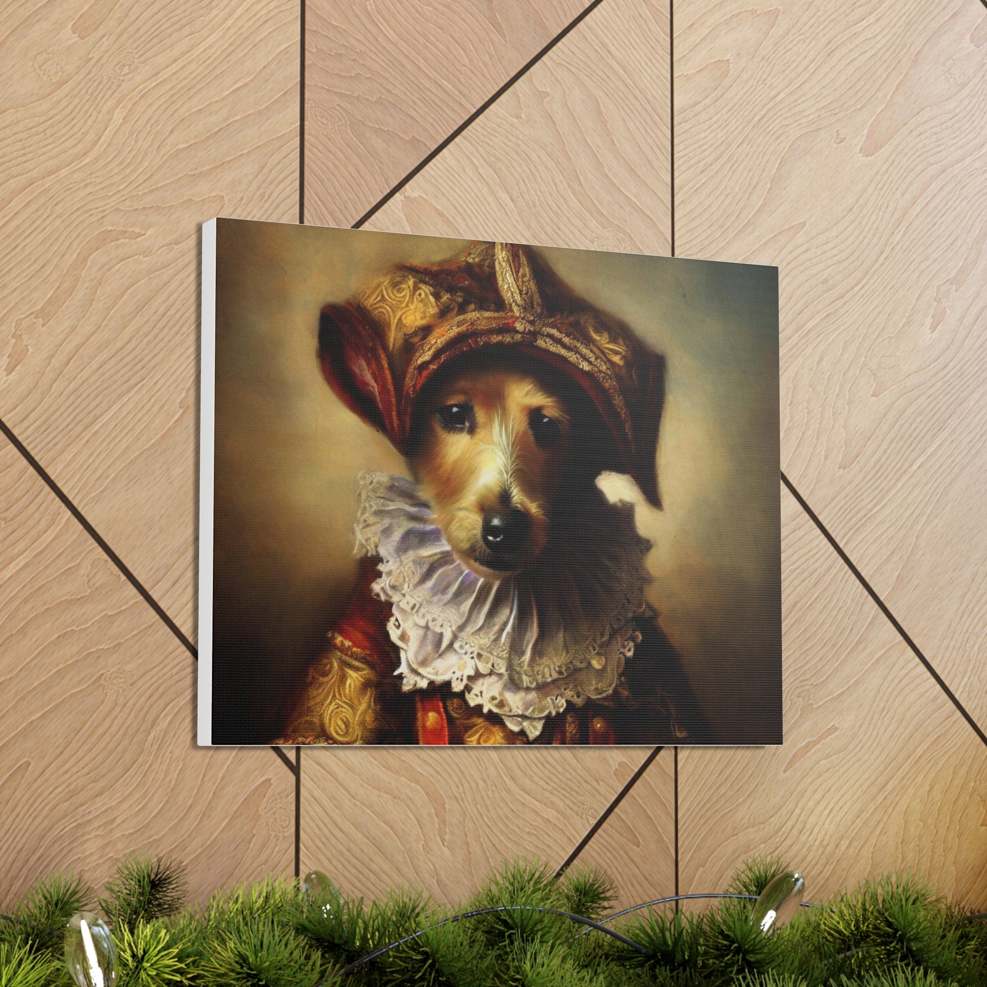 Fancy Dog, Canvas Dog Art, Dog Wall Art, Canine Canvas Art,Canvas Gallery Wraps