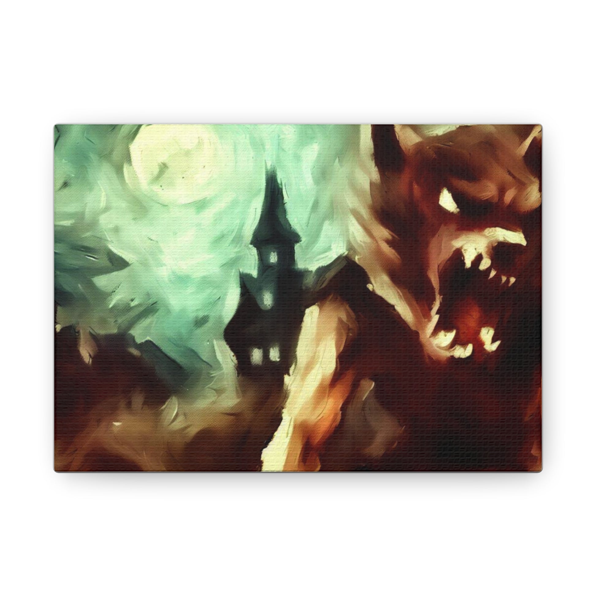 Halloween art, Werewolf canvas prints, Scary Halloween decor, Halloween home decor, Halloween wall, Gothic wall decor, Canvas Gallery Wraps - SaviTraviDesigns