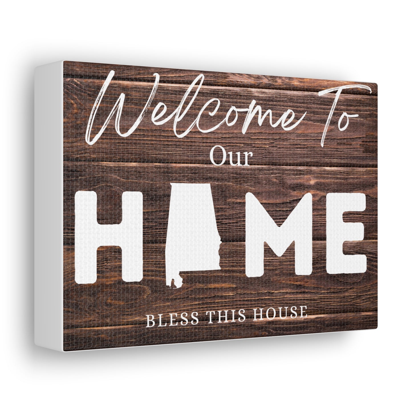 Alabama, Rustic Welcome to Our Home Sign, Our first home Sign, New Home Sign, Housewarming Gift, Personalized Home, Wood Signs, Wall Decor