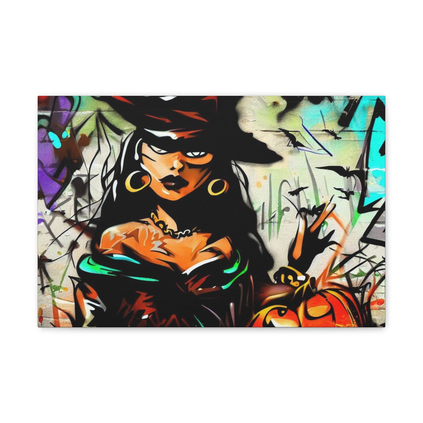 Halloween art, Witch canvas prints, Scary Halloween decor, Halloween home decor, Halloween wall, Gothic wall decor, Canvas Gallery Wraps 18″ x 12″ Premium Gallery Wraps (1.25″)