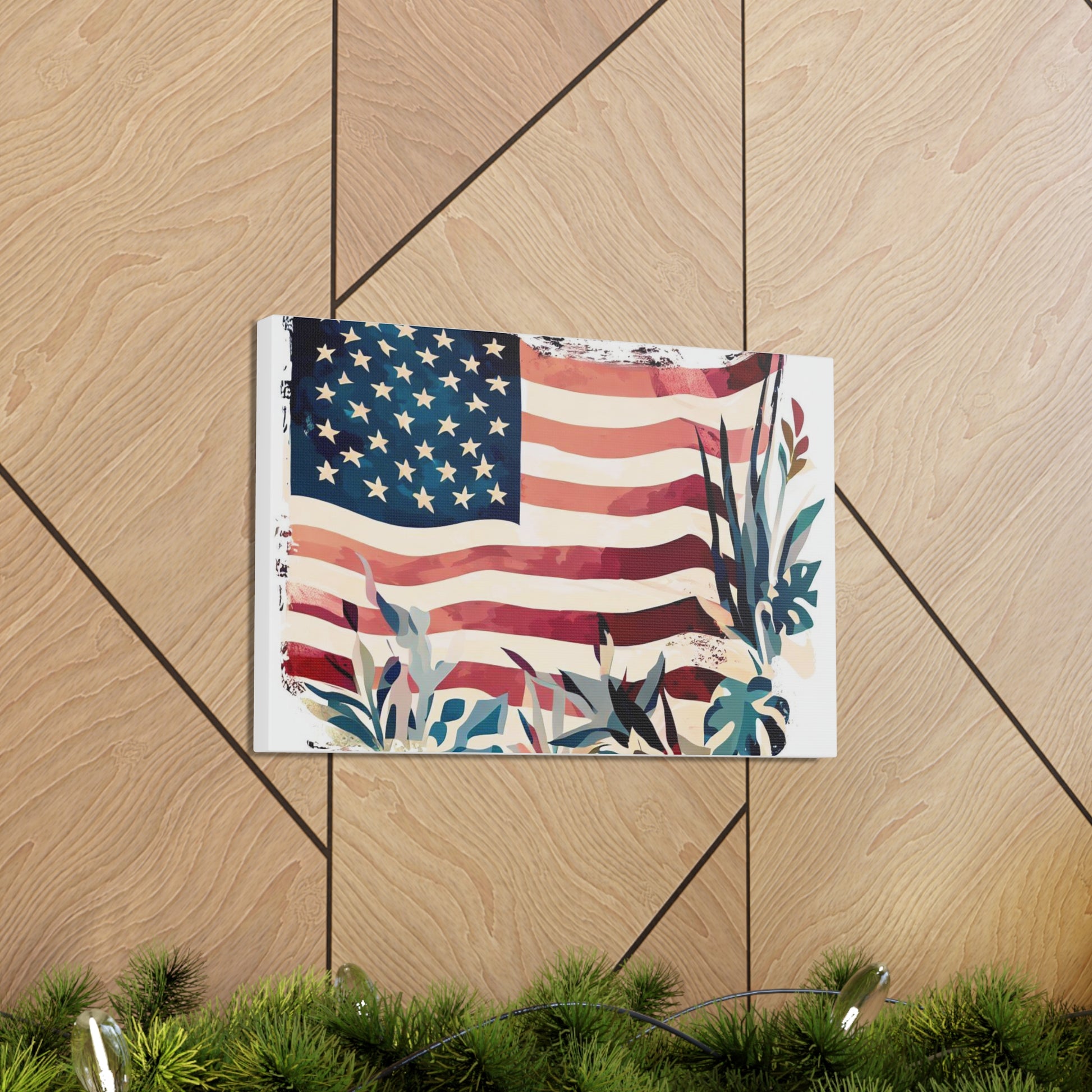 American Flag wall art, Flag wall art, Canvas Gallery Wraps - SaviTraviDesigns