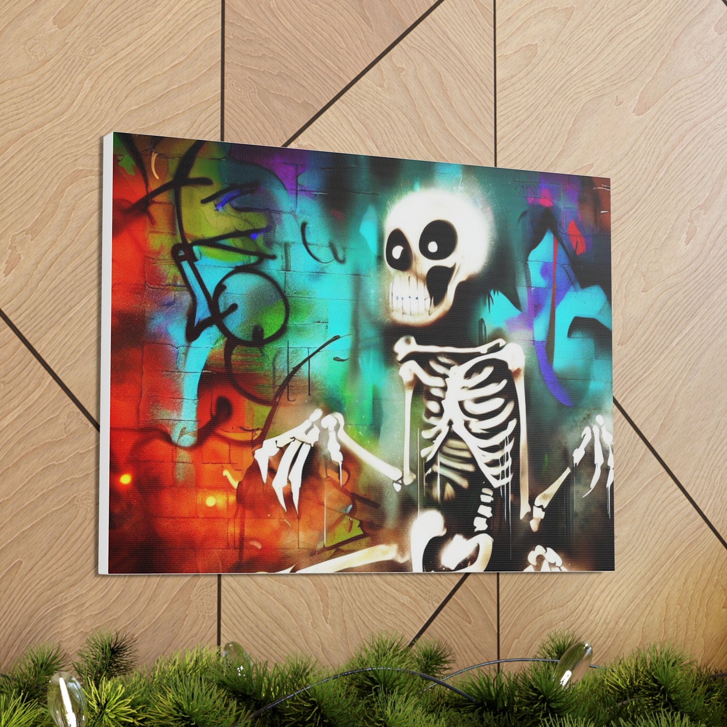 Halloween art, Skeleton canvas prints, Scary Halloween decor, Halloween home decor, Halloween wall, Gothic wall decor, Canvas Gallery Wraps - SaviTraviDesigns