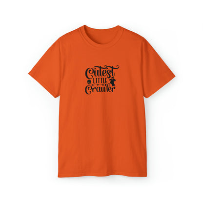 Cutest Little Crawler, Halloween Graphic Shirts, Spooky Halloween Shirts, Scary Halloween Shirt Designs, Cute Halloween Graphic Tees, Funny Halloween Shirt Ideas Orange