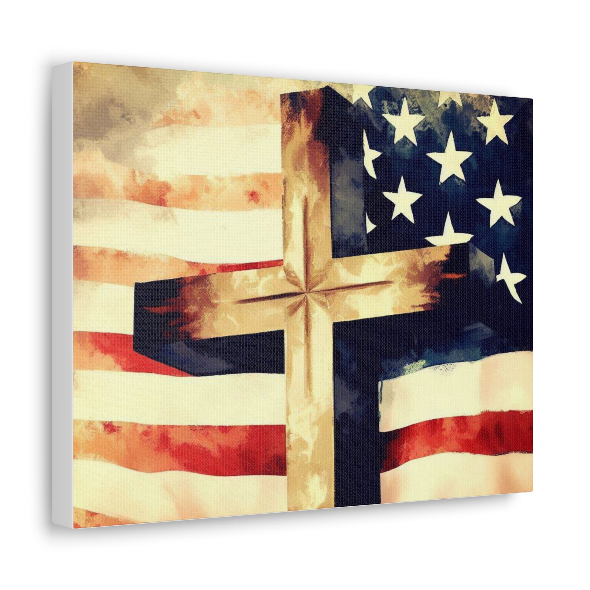 Christian wall art, Flag wall art, Canvas Gallery Wraps - SaviTraviDesigns