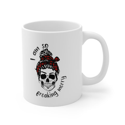 Freaking Merry, Personalized Mug Designs, Creative Coffee Cups, Unique Mug Artwork, Printed Coffee Mugs, Artist-Designed Mugs 11oz