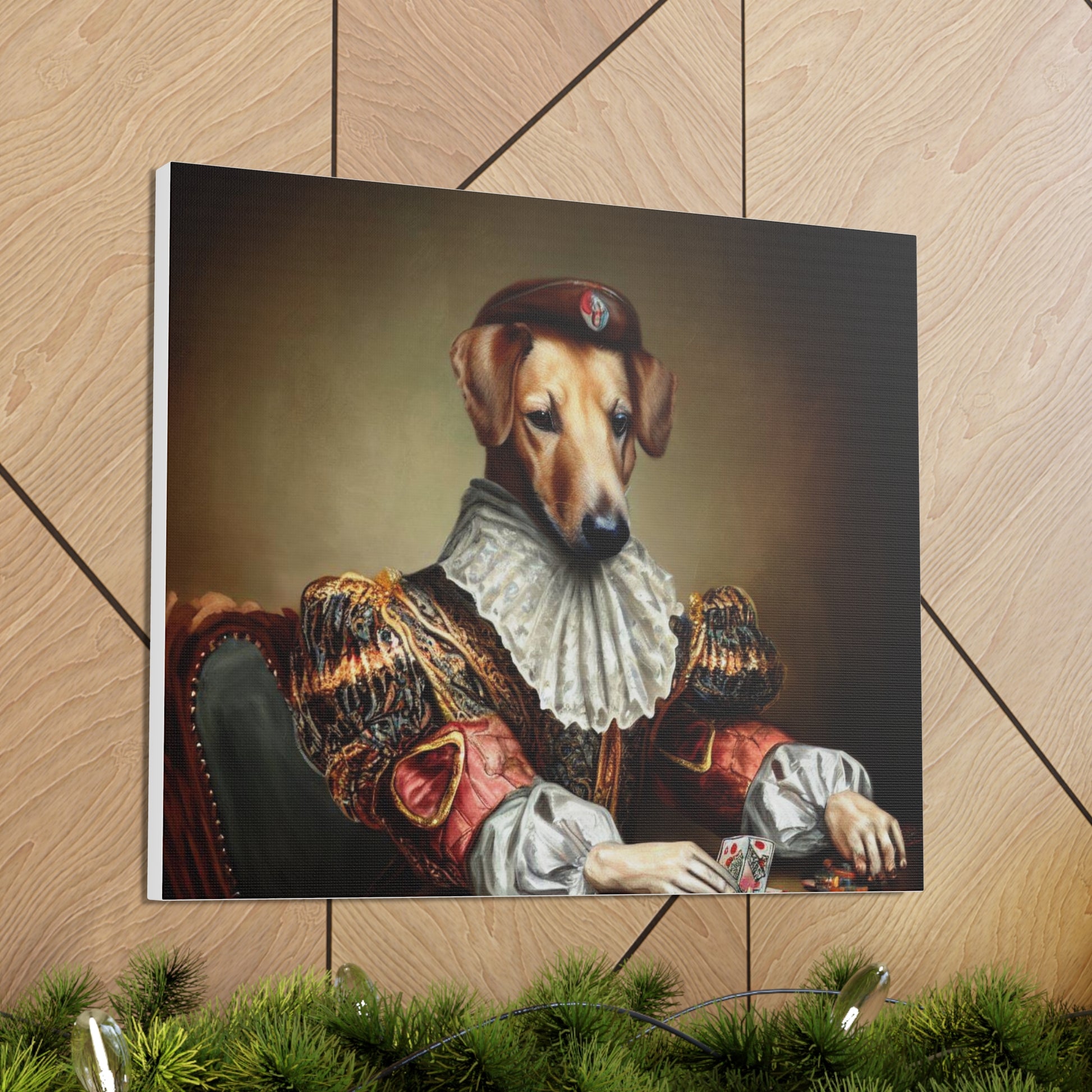 Fancy Dog, Canvas Dog Art, Dog Wall Art, Canine Canvas Art, Canvas Gallery Wraps