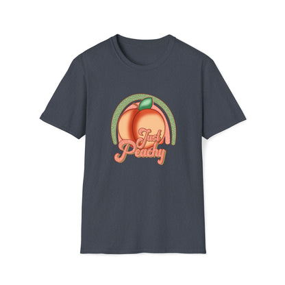 Just Peachy |Beach Lifestyle Shirts | Summer Vibe Apparel Heather Navy