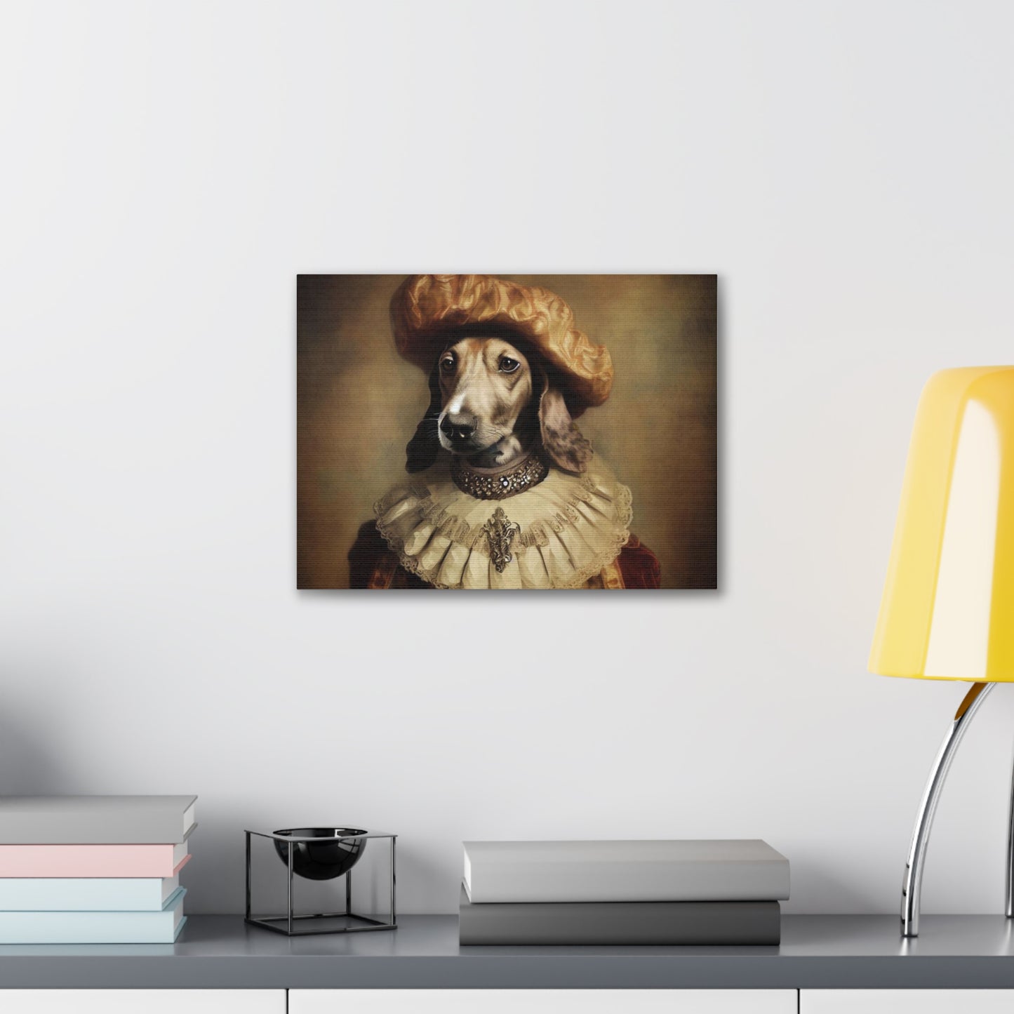 Fancy Dog, Canvas Dog Art, Dog Wall Art, Canine Canvas Art, Canvas Gallery Wraps