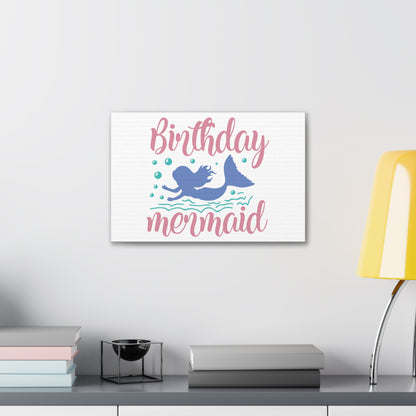 Birthday Mermaid, Mermaid Wall Art, Coastal Mermaid Decor, Beach House Mermaid Signs, Nautical Mermaid Decor, Mermaid Nursery Wall Decor - SaviTraviDesigns