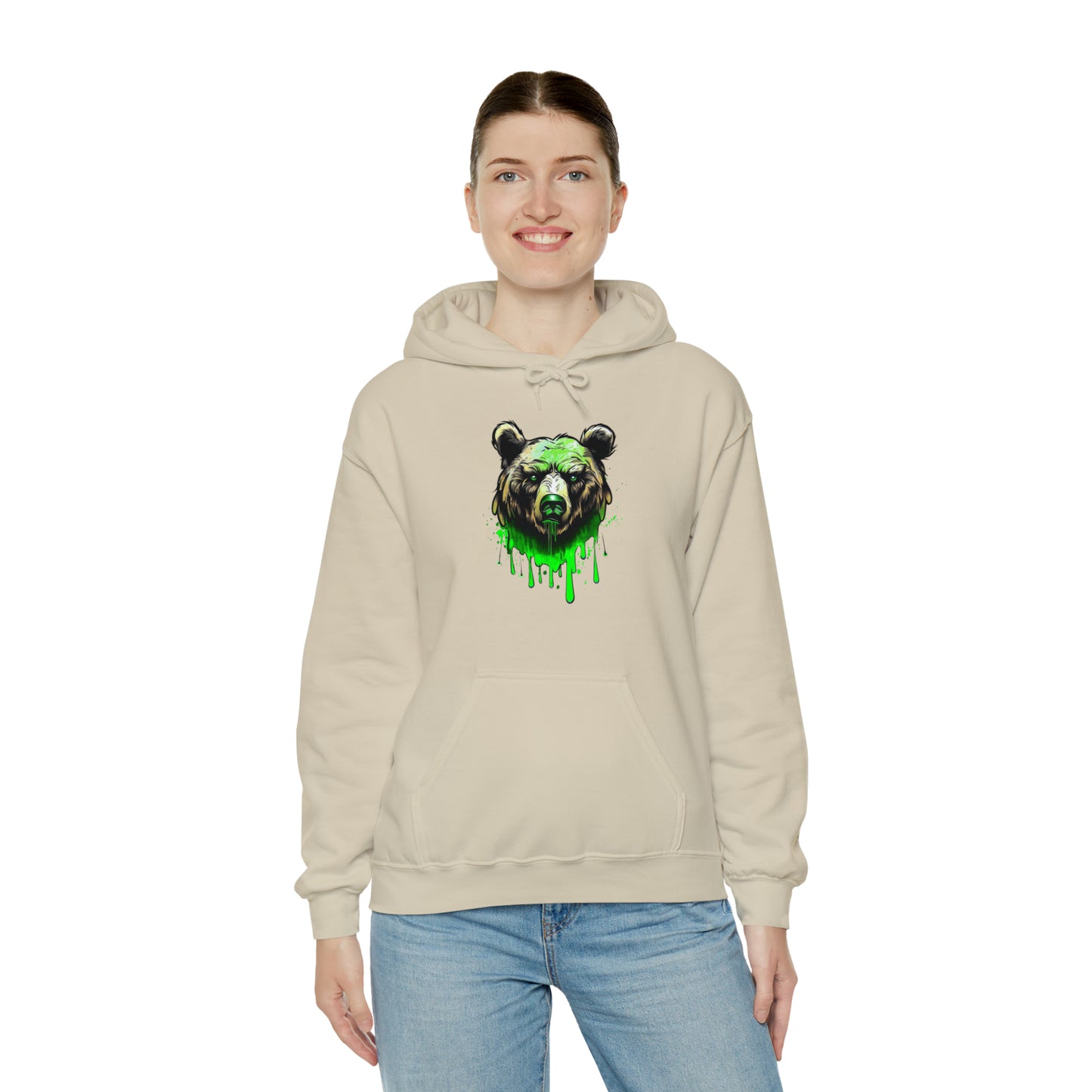 Bear Hoodie, Graffiti Graphic Shirt, Street Art, Urban Art, Unisex Hooded Sweatshirt