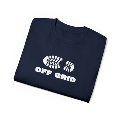 Off Grid Boot Print | Hiking & Camping Tee | Nature-Inspired Outdoor Apparel