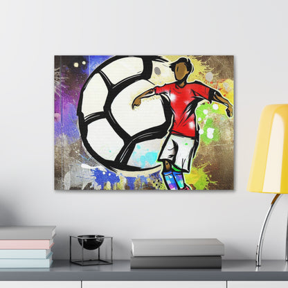 Soccer Player, Graffiti-inspired home decor, Modern street art prints, Graffiti wall art, Street art canvas art, Graffiti artist prints