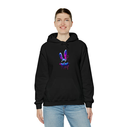 Bunny Hoodie, Graffiti Hoodie, Graffiti sweatshirt, Bunny sweatshirt, Urban Art Hooded Sweatshirt, Blue Bunny