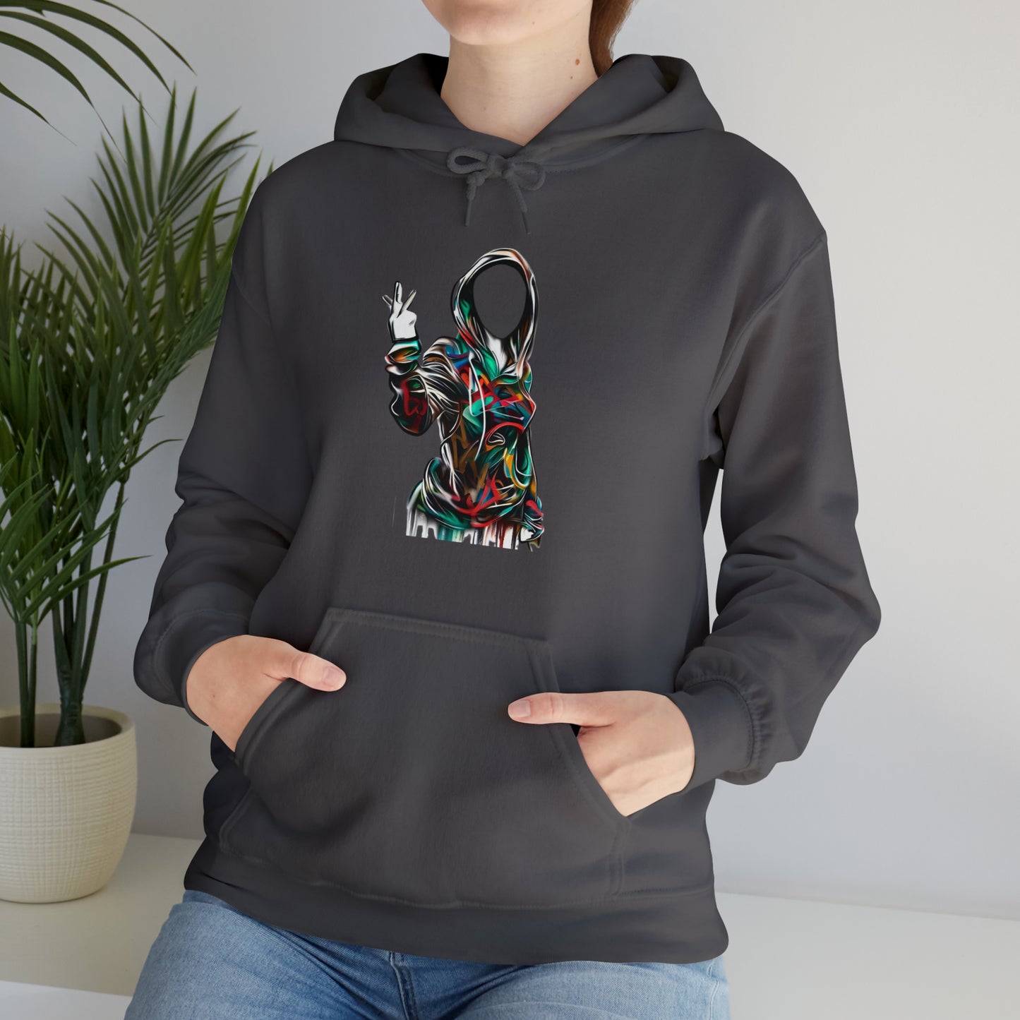 Graffiti Hoodie, Hooded Sweatshirt, Digital Female, Urban Street Design - SaviTraviDesigns