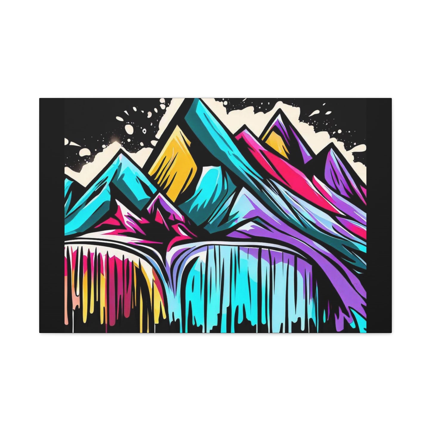 Graffiti Spray Can Mountain Painting