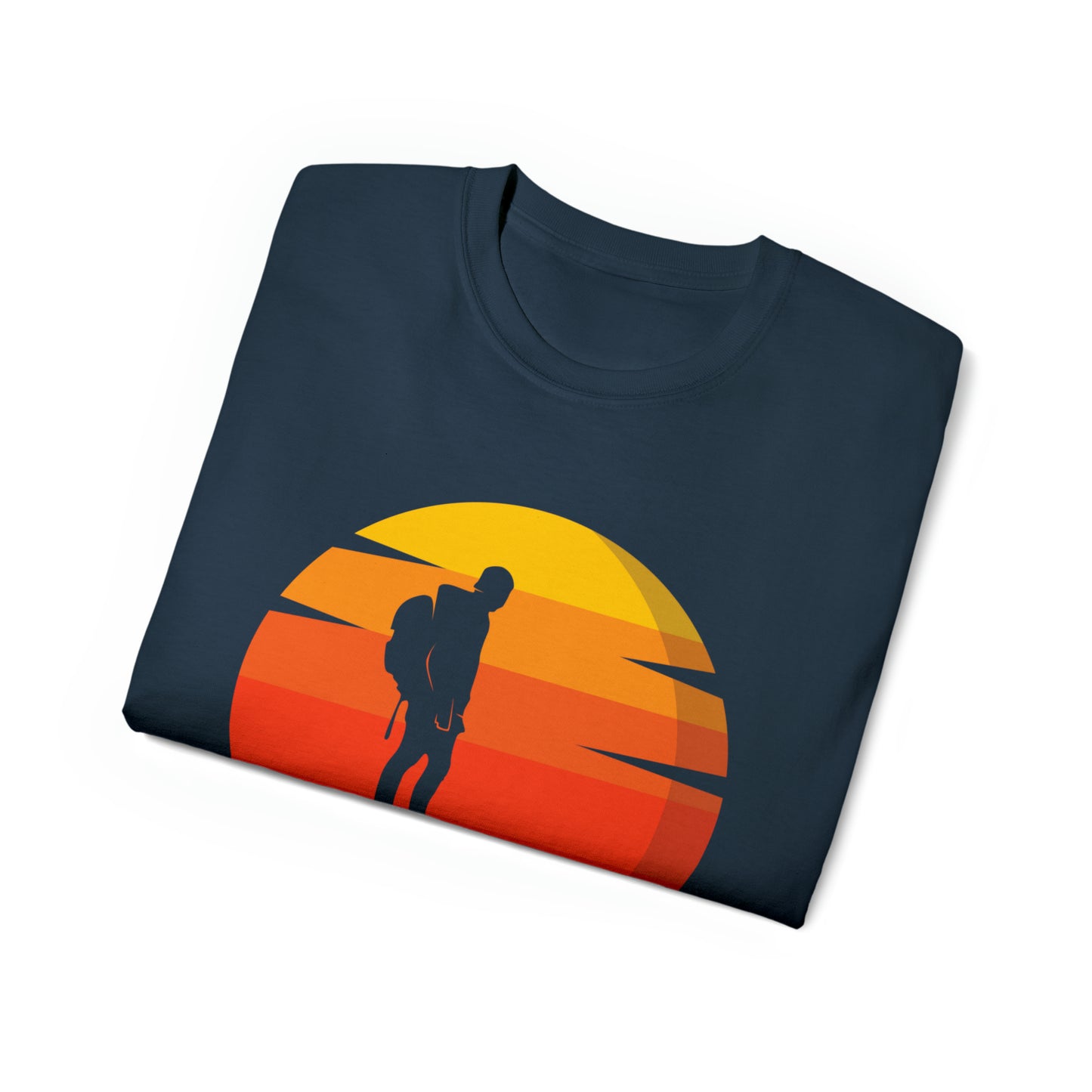 Hiker Sunset Silhouette | Hiking & Camping Tee | Nature-Inspired Outdoor Apparel