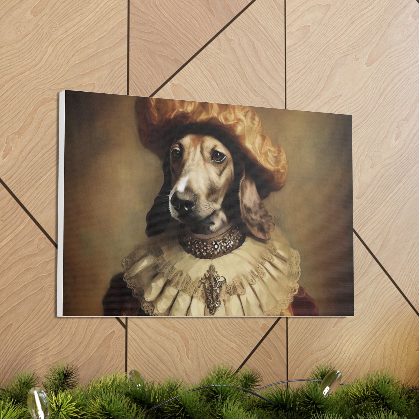 Fancy Dog, Canvas Dog Art, Dog Wall Art, Canine Canvas Art, Canvas Gallery Wraps