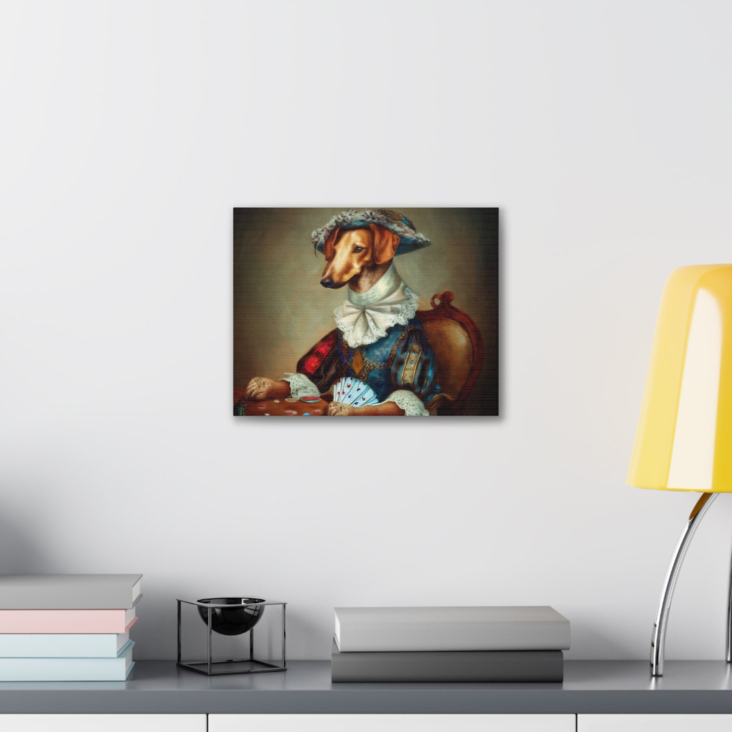 Fancy Dog, Canvas Dog Art, Dog Wall Art, Canine Canvas Art,Canvas Gallery Wraps, Pet Art, King Dog - SaviTraviDesigns