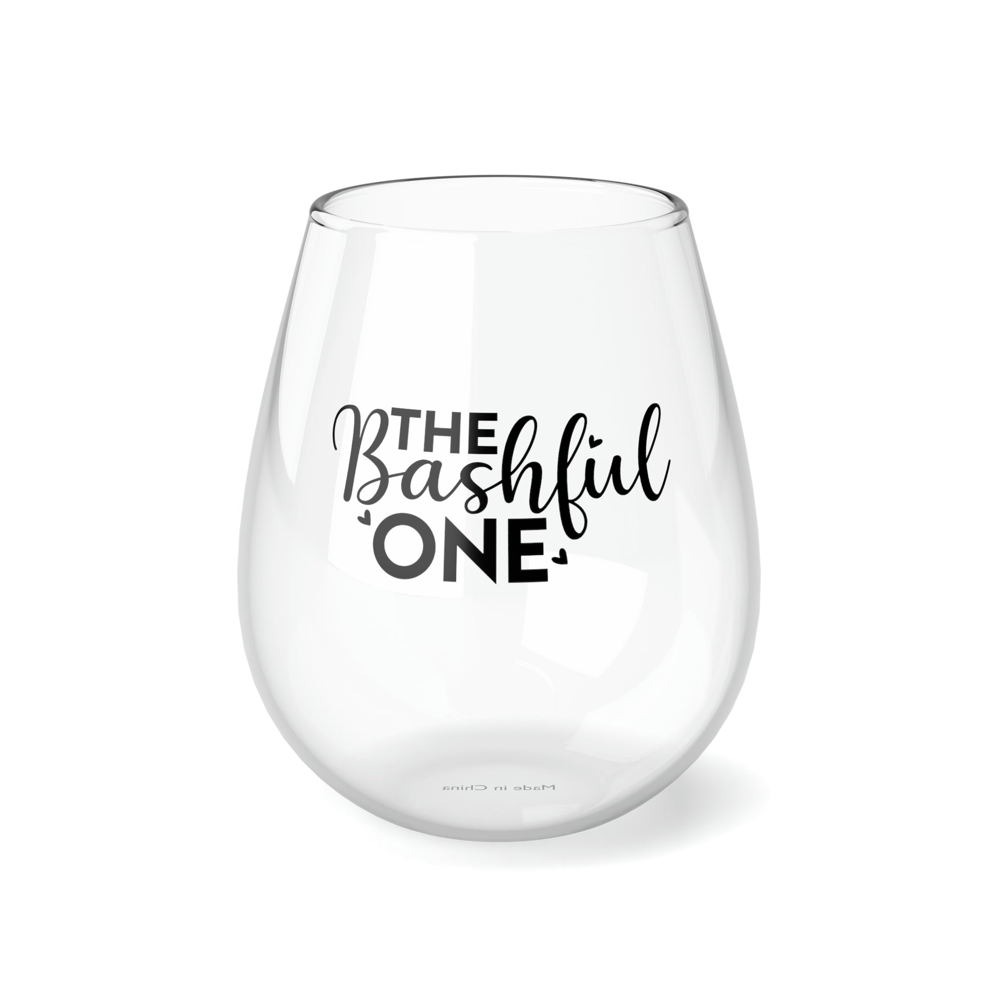 The Bashful One, Wedding Wine Glass, Best Friend Wine Glass, Wine Lover Stemless, Wine Glass Gift Idea, Stemless Wine Glass, 11.75 oz - SaviTraviDesigns