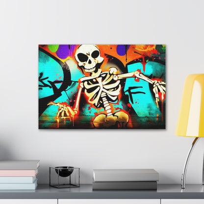 Halloween art, Skeleton canvas prints, Scary Halloween decor, Halloween home decor, Halloween wall, Gothic wall decor, Canvas Gallery Wraps - SaviTraviDesigns