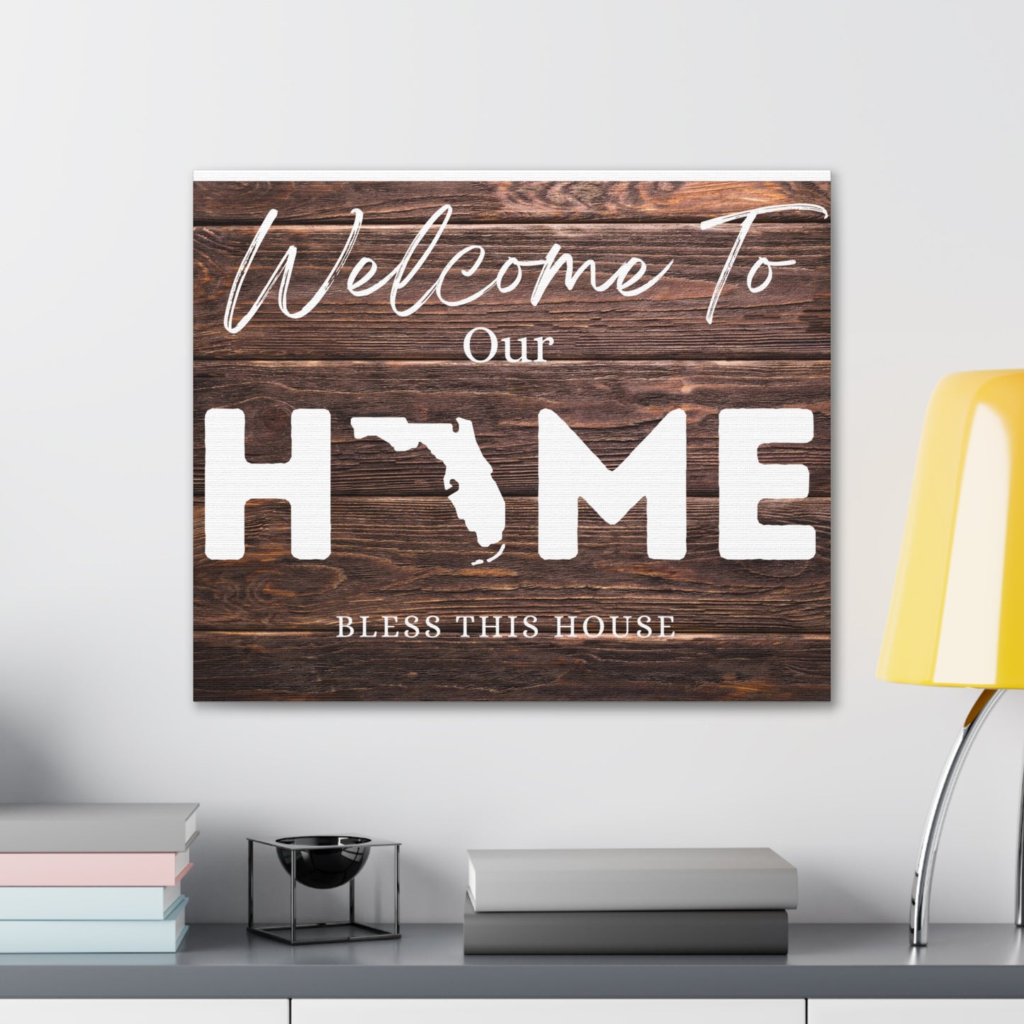 Florida - Rustic Welcome to Our Home Sign