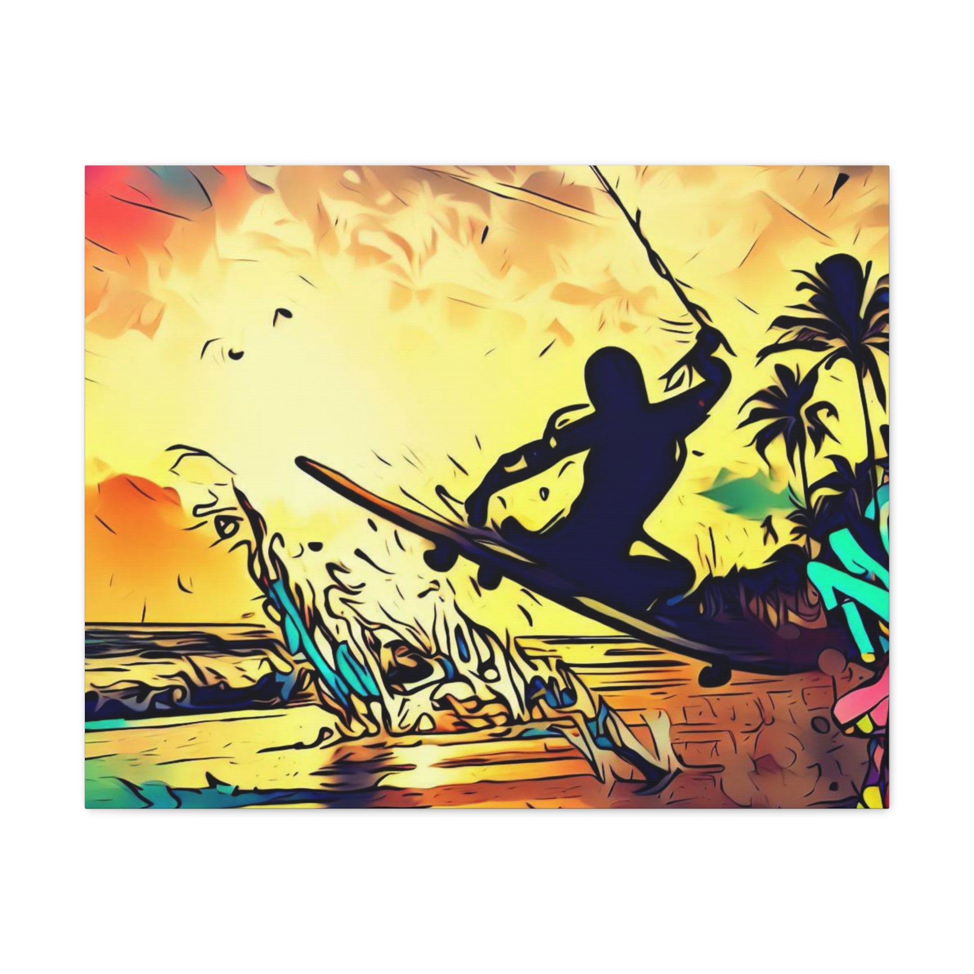 Kiteboarding, Graffiti art prints, Street art canvas, Urban art decor, Graffiti-style wall art, Graffiti canvas prints, Street art posters - SaviTraviDesigns