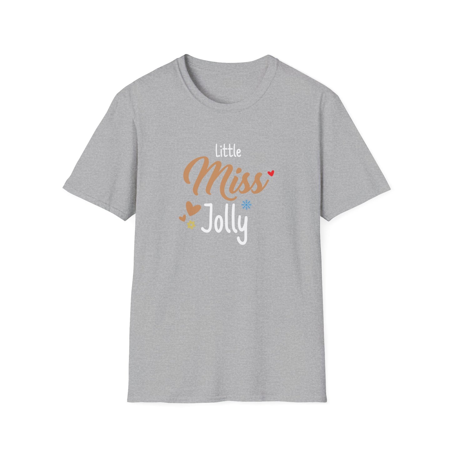 Little Miss Jolly Holiday Graphic Tee Sport Grey