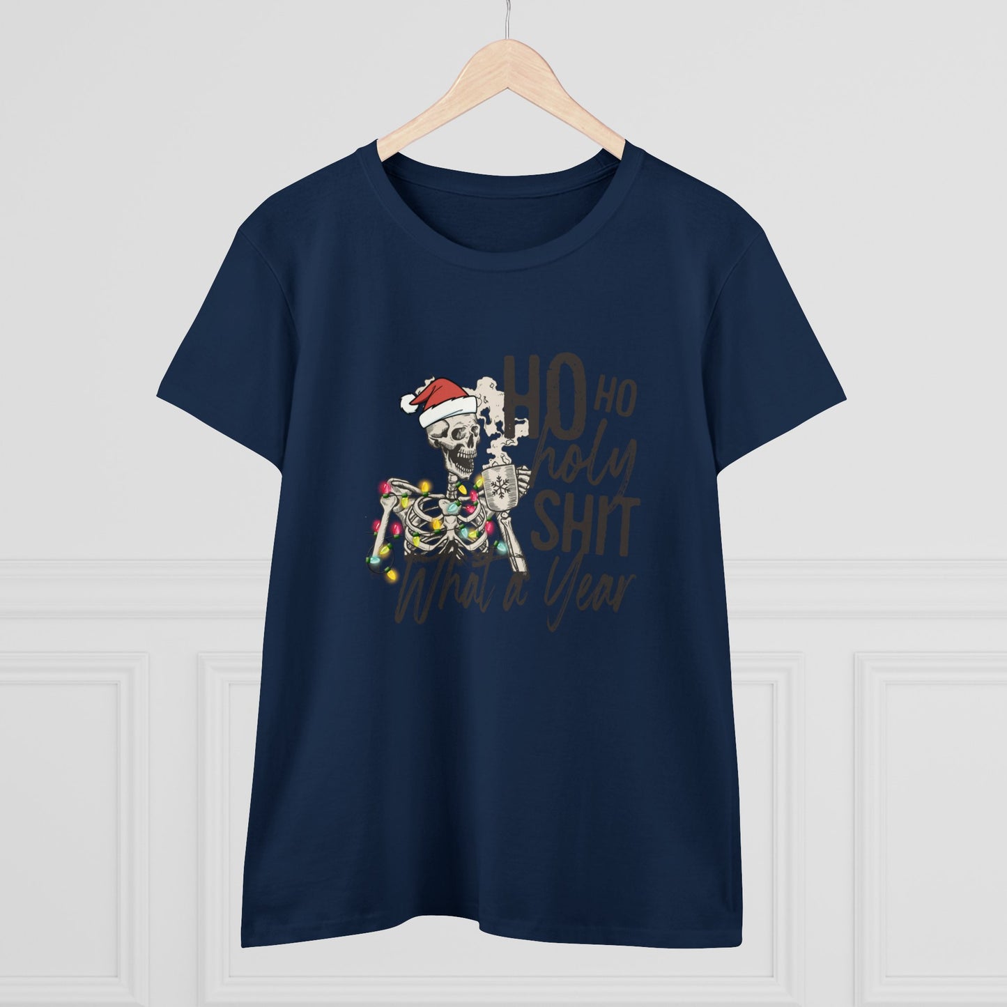 Ho Ho Holy Shit, What A Year, Christmas Graphic Shirts, Festive Holiday T-Shirts, Ugly Christmas Sweater Tees, Funny Christmas Shirt Designs, Cute Xmas Graphic Tees