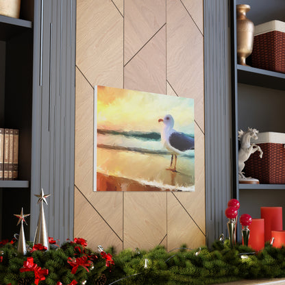 Seagull Beach, Beach wall art, Ocean wall art, Canvas Gallery Wraps