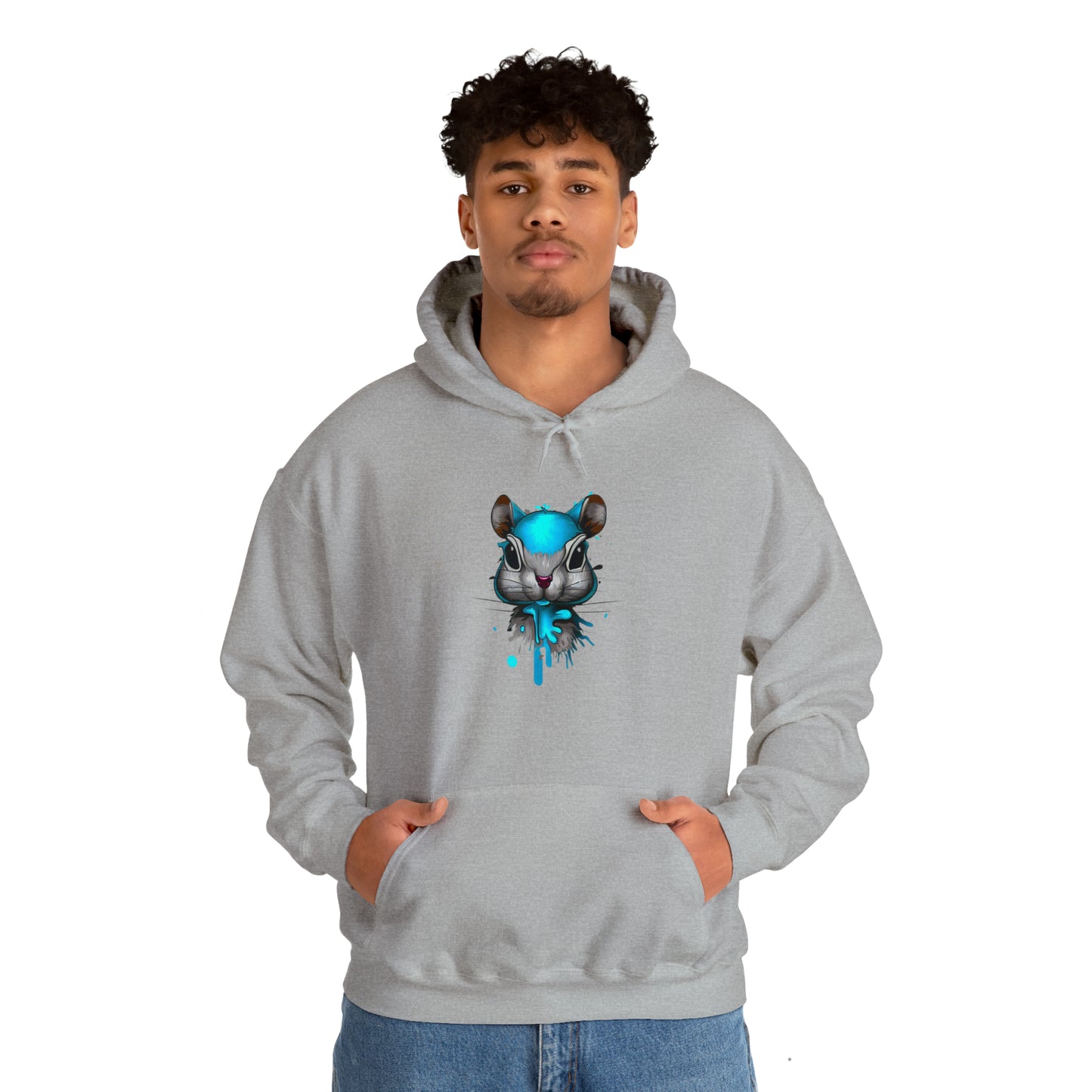 Graffiti Hoodie, Graffiti Sweatshirt,Squirrel hoodie, Urban Art Hooded Sweatshirt, Blue, - SaviTraviDesigns