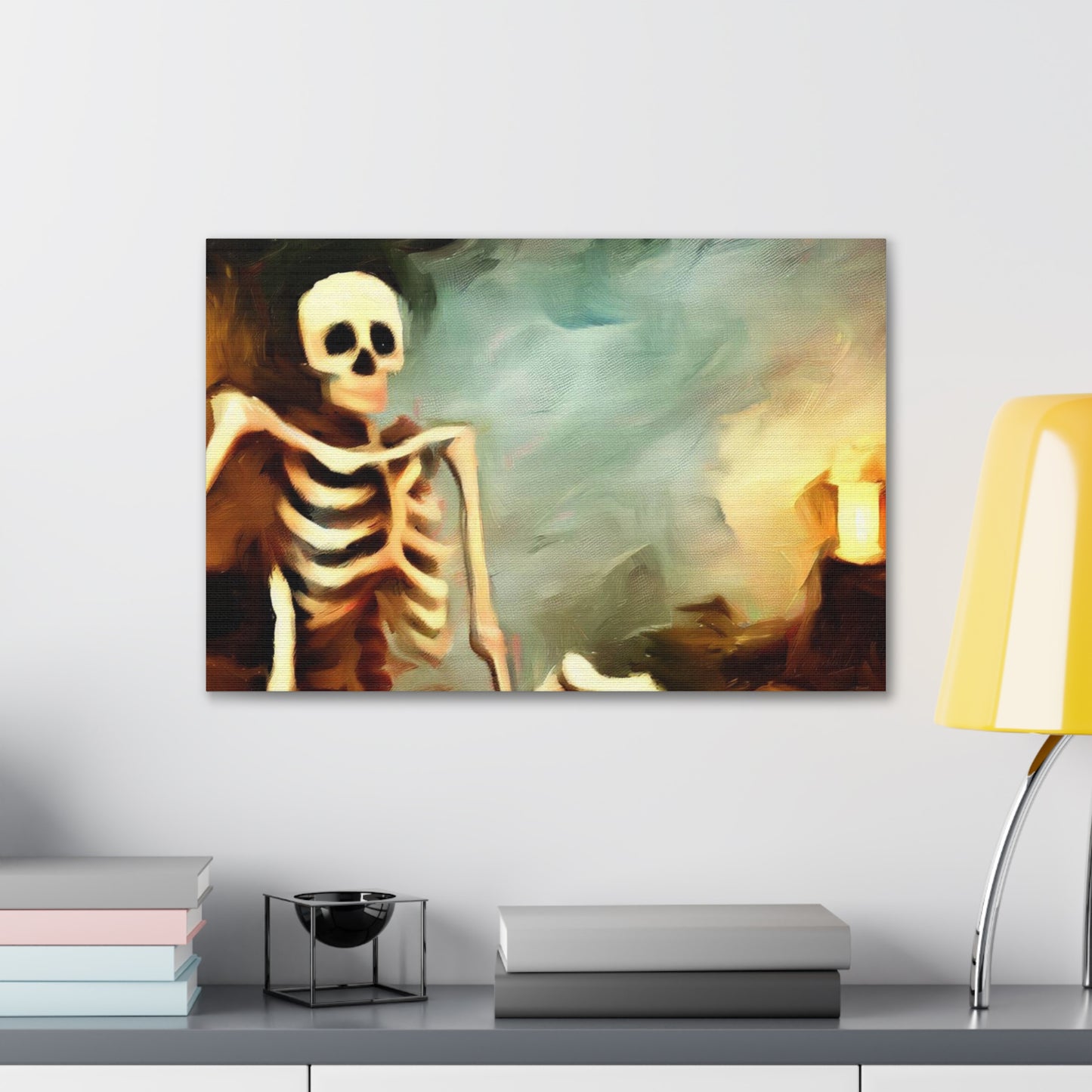 Halloween art, Skeleton canvas prints, Scary Halloween decor, Halloween home decor, Halloween wall, Gothic wall decor, Canvas Gallery Wraps - SaviTraviDesigns