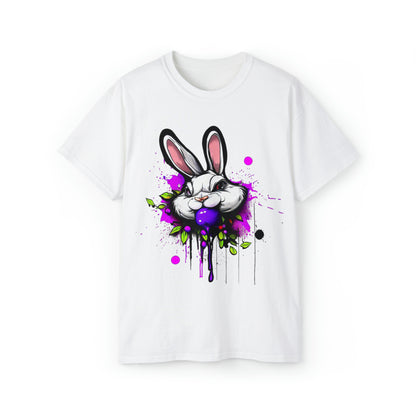 Graffiti shirt, Bunny shirt,  Urban Art T-Shirt, Purple Bunny - SaviTraviDesigns