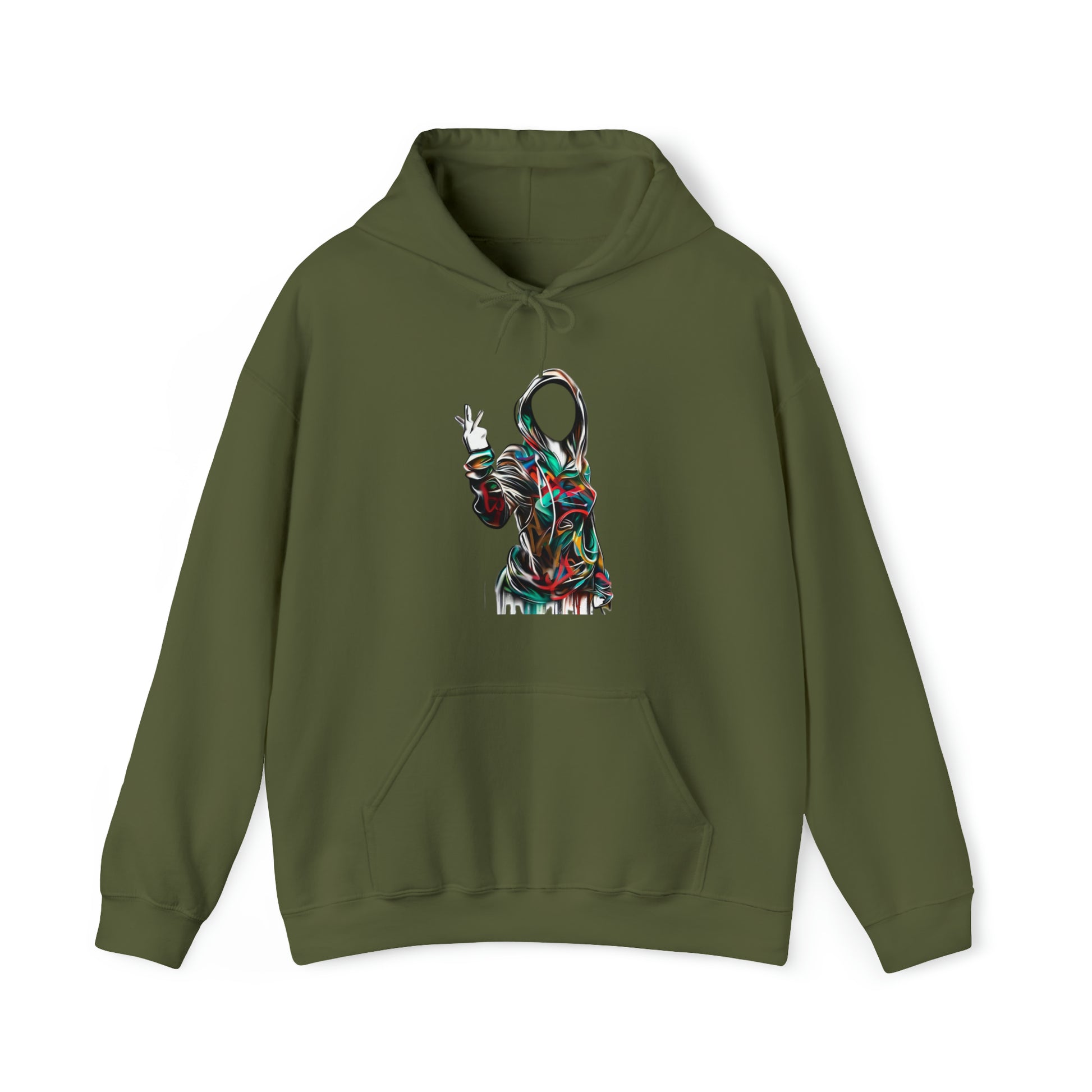 Graffiti Hoodie, Hooded Sweatshirt, Digital Female, Urban Street Design - SaviTraviDesigns