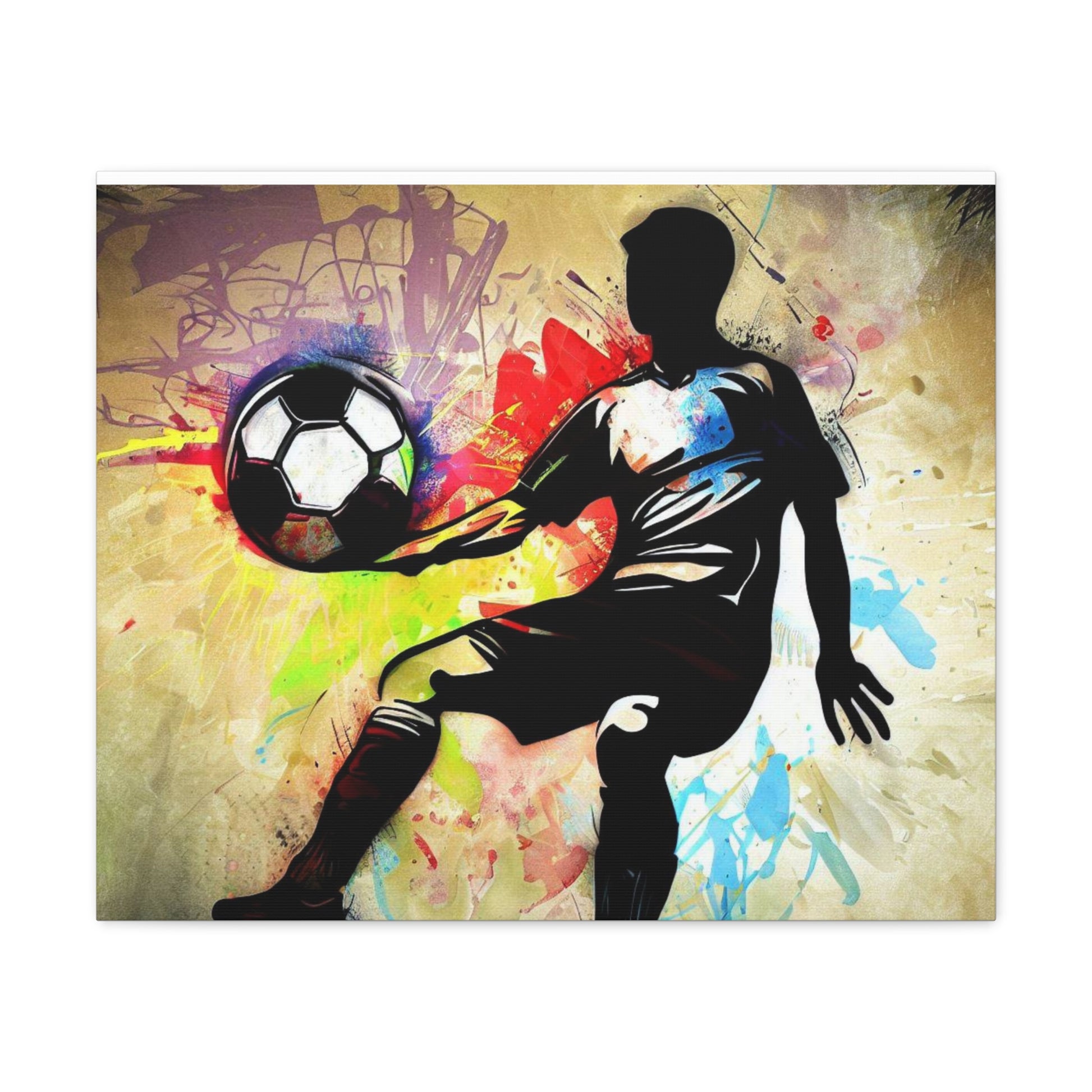 Soccer Player, Graffiti art prints, Street art canvas, Urban art decor, Graffiti-style wall art, Graffiti canvas prints, Street art posters - SaviTraviDesigns